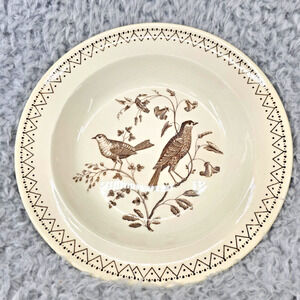 Vintage Wedgwood Williamsburg Aviary Soup Bowl 8" Birds England Commmemorative